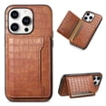 thumbnail image 1 of Compatible with iPhone 13 Pro Wallet Case Credit Card Holder, Classic Business Premium PU Leather Kickstand Durable Shockproof Protective Kickstand Cover for iPhone 13 Pro, Brown, 1 of 6