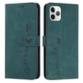 thumbnail image 1 of Compatible With iPhone 13 Pro Wallet Case Full Coverage Dustproof Anti-Fingerprint Anti-Scratch Kickstand Shockproof Comfortable Hand Feeling Wrist Strap Phone Case for Women or Men,Green, 1 of 10