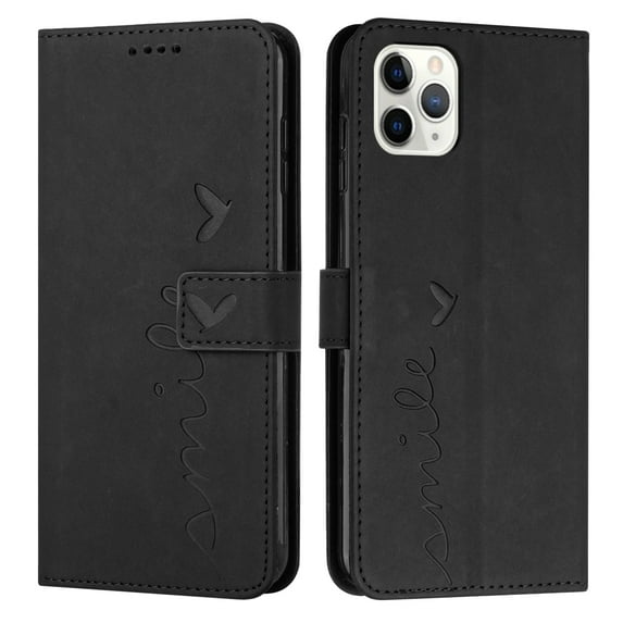 Compatible With iPhone 13 Pro Wallet Case Full Coverage Dustproof Anti-Fingerprint Anti-Scratch Kickstand Shockproof Comfortable Hand Feeling Wrist Strap Phone Case for Women or Men,Black