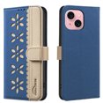 thumbnail image 1 of Compatible with iPhone 13 Wallet Case with Card Holder, Premium PU Leather Floral Design Flip Cover with Kickstand Magnetic Closure, RFID Blocking Phone Case for iPhone 13, Darkblue, 1 of 6