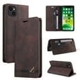 thumbnail image 1 of Compatible with iPhone 13 Wallet Case with Card Holder,Women Men RFID Blocking PU Leather Vintage Folio Kickstand Flip Retro TPU Protective Credit Card Slots Phone Case,Brown, 1 of 11