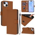 thumbnail image 1 of Compatible with iPhone 13 Wallet Case with RFID Blocking Credit Card Holder, PU Leather Folio Flip Kickstand Protective Shockproof Anti-fall Phone Case Cover Women Men,Brown, 1 of 11