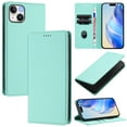 thumbnail image 1 of Compatible with iPhone 13 Wallet Case with RFID Blocking Credit Card Holder, PU Leather Folio Flip Kickstand Protective Shockproof Cover Women Men for iPhone 13 Phone Case - Mint, 1 of 10