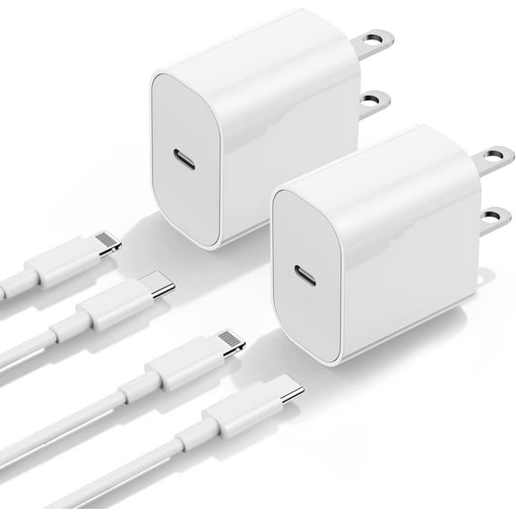 Compatible with iPhone 14 13 Charger,20W Fast USB C Charger Fast Charging Adapter with 6ft Cable Compatible with iPhone 14/13/12/11/Pro/Max/XR/XS/SE/8 iPad Case,White