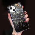 thumbnail image 1 of Compatible with iPhone 14 Bling Case Cute Glitter Diamond for Women Girls Rhinestone Sparkle Shiny Crystal Bumper Luxury Protective Cover 3D Handmade Case for iPhone 14 Black, 1 of 6
