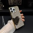 thumbnail image 1 of Compatible with iPhone 14 Bling Case, Glitter Full Diamond Rhinestone Sparkle Loving Heart Case for Women Girls Girly Aesthetic Luxury Shiny Crystal Slim Soft Bumper Phone Cover, H, 1 of 6