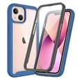 thumbnail image 1 of Compatible with iPhone 14 Case, Dustproof Shockproof Case with Built-in Screen Protector, Bumper Frame Heavy Duty Full Body Protective Cover for iPhone 14, Darkblue, 1 of 4
