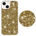 thumbnail image 1 of Compatible with iPhone 14 Case Gel Glitter Sparkle Bling Women Girls Cases Cute Rubber Slim Soft Silicone TPU Shockproof Drop Phone Protective Cover for iPhone 14,Gold, 1 of 6
