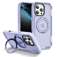 thumbnail image 1 of Compatible for iPhone 14 Case with Invisible Magnetic Ring Stand, Military-Grade Drop Protection Case for iPhone 14 [Compatible with Mag-Safe] [Great Grip Feeling], Lightpurple, 1 of 7
