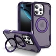 thumbnail image 1 of Compatible for iPhone 14 Case with Invisible Magnetic Ring Stand, Military-Grade Drop Protection Case for iPhone 14 [Compatible with Mag-Safe] [Great Grip Feeling], Purple, 1 of 7