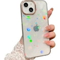 thumbnail image 1 of Compatible for iPhone 14 Case Laser Polka Dot Pattern, Cute Glitter Bling Rainbow Holographic Clear Case for Women Girls Soft TPU Shockproof Camera Protective Back Cover Case - Polka Dot, 1 of 6