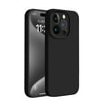 thumbnail image 1 of Compatible for iPhone 14 Case, Liquid Silicone Phone Case, Full Body Screen Camera Protective Cover Anti-Scratch Soft Microfiber Lining Shockproof Case for iPhone 14, Black, 1 of 10