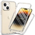 thumbnail image 1 of Compatible with iPhone 14 Case,[Non-Yellowing] Transparent 360° Full Body Rugged Slim Shockproof Bumper with Built-in Screen Protector Anti-Scratch Case for iPhone 14,Clear, 1 of 6