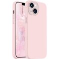 thumbnail image 1 of Compatible with iPhone 14 Case,[Silky Touch Premium Liquid Silicone] [Soft Anti-Scratch Microfiber Lining], Ultra Slim Shockproof Protective Case for iPhone 14 - Chalk Pink, 1 of 12