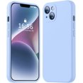 thumbnail image 1 of Compatible with iPhone 14 Case, Upgraded Liquid Silicone with [Full Cover Camera Protection] [Soft Anti-Scratch Microfiber Lining] Protective Phone Case for iPhone 14 6.1 inch - Light Blue, 1 of 14