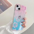 thumbnail image 1 of Compatible with iPhone 14 Max Gradient Clear Case Bling Shiny Cherry Pattern Blossoms Electroplating Lens Frame Bumper Fashion Luxury Shockproof Cover for Women Girls, 1 of 8