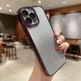 thumbnail image 1 of Compatible with iPhone 14 Plus, Camera Lens Protector Plating Luxury Glitter Bling Cover for Women Clear Soft TPU Shockproof Anti-Fall Protective Phone Case For iPhone 14 Plus, Black, 1 of 11
