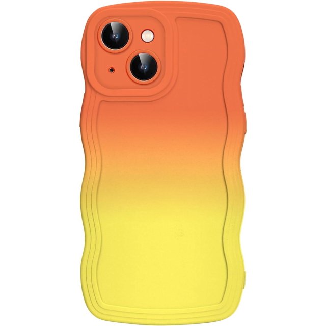 Compatible with iPhone 14 Plus Case 6.7" 2022, Cute Kawaii Curly Wave