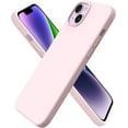 thumbnail image 1 of Compatible with iPhone 14 Plus Case 6.7, Slim Liquid Silicone 3 Layers Full Covered Soft Gel Rubber Phone Case Protective Cover for Women Men 6.7 Inch-Chalk Pink, 1 of 11