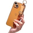 Compatible with iPhone 14 Plus Case, Cute Luxury Plating Edge Bumper