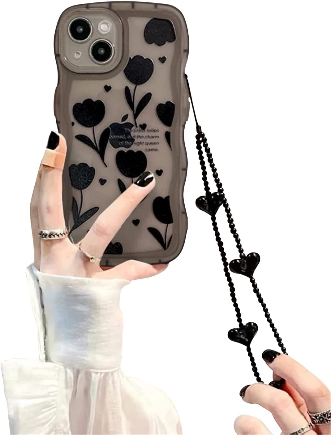 Compatible for iPhone XR Case with Cute Simplicity Black