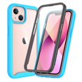 thumbnail image 1 of Compatible with iPhone 14 Plus Case, Dustproof Shockproof Case with Built-in Screen Protector, Bumper Frame Heavy Duty Full Body Protective Cover for iPhone 14 Plus, Blue, 1 of 4