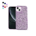 thumbnail image 1 of Compatible with iPhone 14 Plus Crystal Glitter Case, Hybrid Plustective Phone Case Crystal Bling Sparkle Slim Shock Absorption Bumper Cover for iPhone 14 Plus 6.7 inch, Purple, 1 of 7