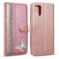 thumbnail image 1 of Compatible with iPhone 14 Plus Diamond Wallet Case Kickstand Card Full Protection Bling Sparkling Sequin Butterfly Fashion Luxury Shockproof Cover for Women Girls, 1 of 14
