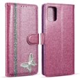 thumbnail image 1 of Compatible with iPhone 14 Plus Diamond Wallet Case Kickstand Card Full Protection Bling Sparkling Sequin Butterfly Fashion Luxury Shockproof Cover for Women Girls, 1 of 7
