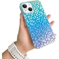 thumbnail image 1 of Compatible with iPhone 14 Plus Leopard Case for Women, Luxury Glitter Leopard Cheetah Print Designed Colorful Laser Iridescent Case Hard PC Bumper Slim Protective Bling Girly Case Cute, 1 of 14