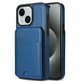 thumbnail image 1 of Compatible With iPhone 14 Plus Magnetic Detachable Wallet Case,PU Leather Back Flip Kickstand,[Compatible With Magsafe],With Card Slots,Shockproof Rugged Phone Case Cover,Blue, 1 of 10