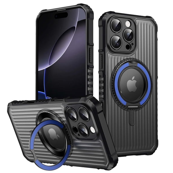 Compatible with iPhone 14 Plus Magnetic Phone Case,360°Rotatable Ring Holder Kickstand,Military-Grade Protection,Heavy Duty Shockproof Rugged Durable Phone Case for iPhone 14 Plus,Blue