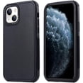 thumbnail image 1 of Compatible with iPhone 14 Plus Mobile Phone Case Layers of Sturdy Phone Bumper Cover Heavy Duty Shockproof Protective Rubber Armor Bumper Dropproof Protection Case Black, 1 of 9