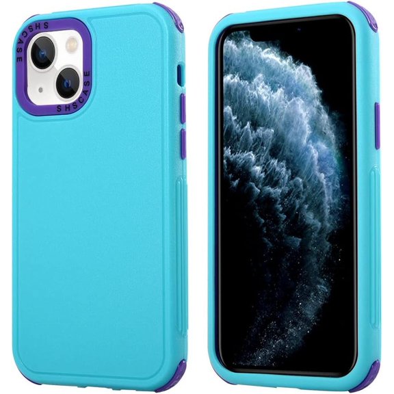 Compatible with iPhone 14 Plus Mobile Phone Case Layers of Sturdy Phone Bumper Cover Heavy Duty Shockproof Protective Rubber Armor Bumper Dropproof Protection Case