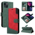 thumbnail image 1 of Compatible with iPhone 14 Plus Wallet Case, Classic Business Wristlet Shockproof Protective for Men Women PU Leather Card Slots Kickstand Phone Case Cover for iPhone 14 Plus, Green, 1 of 11