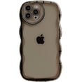 thumbnail image 1 of Compatible with iPhone 14 Pro Case(2022 6.1"),Cute Clear Love Case,Love-Heart Camera Frame Wavy Edge Transparent Full Protection Soft TPU Shockproof Phone Case Cover for Women Girls,Black, 1 of 12