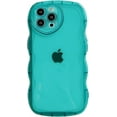 thumbnail image 1 of Compatible with iPhone 14 Pro Case(2022 6.1"),Cute Clear Love Case,Love-Heart Camera Frame Wavy Edge Transparent Full Protection Soft TPU Shockproof Phone Case Cover for Women Girls,Green, 1 of 12