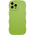 thumbnail image 1 of Compatible with iPhone 14 Pro Case 6.1" 2022, Cute Kawaii Curly Wave Frame Shape Soft Silicone Shockproof Protective Phone Cover for Women Girls, Green, 1 of 16