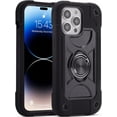 thumbnail image 1 of Compatible with iPhone 14 Pro Case 6.1 Inch with Built-in Ring Stand, Military Grade Drop Protection Full Body Rugged Heavy Duty Case 3 in 1 Protective Durable Cover. (Black), 1 of 13