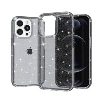 Compatible with iPhone 14 Pro Case, Clear Glitter Soft TPU Shockproof Protective Bumper Cover, Sparkle Bling Sparkly Cute Slim Women Girls Phone Case for iPhone 14 Pro,Gray