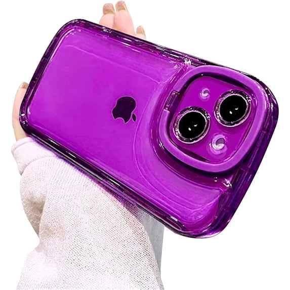 Compatible with iPhone 14 Pro Case with Clear Kickstand Creative Protective Design Case with Camera Holder for TPU Slim Shockproof Cool Phone Case for iPhone 14 Pro-Black