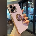 thumbnail image 1 of Compatible for iPhone 14 Pro Case,Electroplated Anti-Scratch Cases with 360°Ring Holder Kickstand,Soft Flexible TPU Bumper Shockproof Case for iPhone 14 Pro 6.1 inch,Light Purple, 1 of 5
