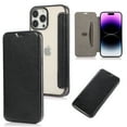 thumbnail image 1 of Compatible with iPhone 14 Pro Case, Flip Leather Wallet Case Card Holder Detachable Magnetic Flip Cover Clear Hard Back Slim Protective Shockproof Cover for iPhone 14 Pro 6.1 inch,Black, 1 of 7