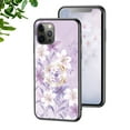 thumbnail image 1 of Compatible with iPhone 14 Pro Case, Floral Pattern Marble Sparkle Ring Holder Stand Design Women Girls Slim Protective Lightweight Phone Case Soft Bumper Cover for 6.1",Purple Magnolia, 1 of 9