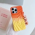 thumbnail image 1 of Compatible with iPhone 14 Pro Case Gradient Color Glitter Galaxy Women Girls, 3D Design High-Grade TPU and Hard PC Shockproof Unique Aesthetic Design Phone Soft Case, Orange Yellow, 1 of 13
