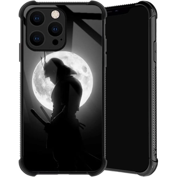 Compatible with iPhone 14 Pro Case, Moon Samurai Phone Cover for Men/Women, Soft TPU Anti-Skid Thread Frame Four Corner Anti-Collision Protection Case Compatible with iPhone 14 Pro