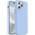 thumbnail image 1 of Compatible with iPhone 14 Pro Case, [Upgraded Thickened Liquid Silicone] [Soft Anti-Scratch Microfiber Lining] Shockproof Full Body Protective Case for iPhone 14 Pro 6.1 inch - Light Blue, 1 of 13