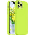 thumbnail image 1 of Compatible with iPhone 14 Pro Case, [Upgraded Thickened Liquid Silicone] [Soft Anti-Scratch Microfiber Lining] Shockproof Full Body Protective Case for iPhone 14 Pro 6.1 inch - Fluorescent Green, 1 of 12