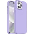 thumbnail image 1 of Compatible with iPhone 14 Pro Case, [Upgraded Thickened Liquid Silicone] [Soft Anti-Scratch Microfiber Lining] Shockproof Full Body Protective Case for iPhone 14 Pro 6.1 inch - Light Purple, 1 of 13