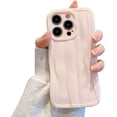 thumbnail image 1 of Compatible with iPhone 14 Pro Case for Women/Girls, Cute Solid Candy Colours Wave Simple Skin Feeling Anti-Scratch Shockproof Case for iPhone 14 Pro, Pink, 1 of 8